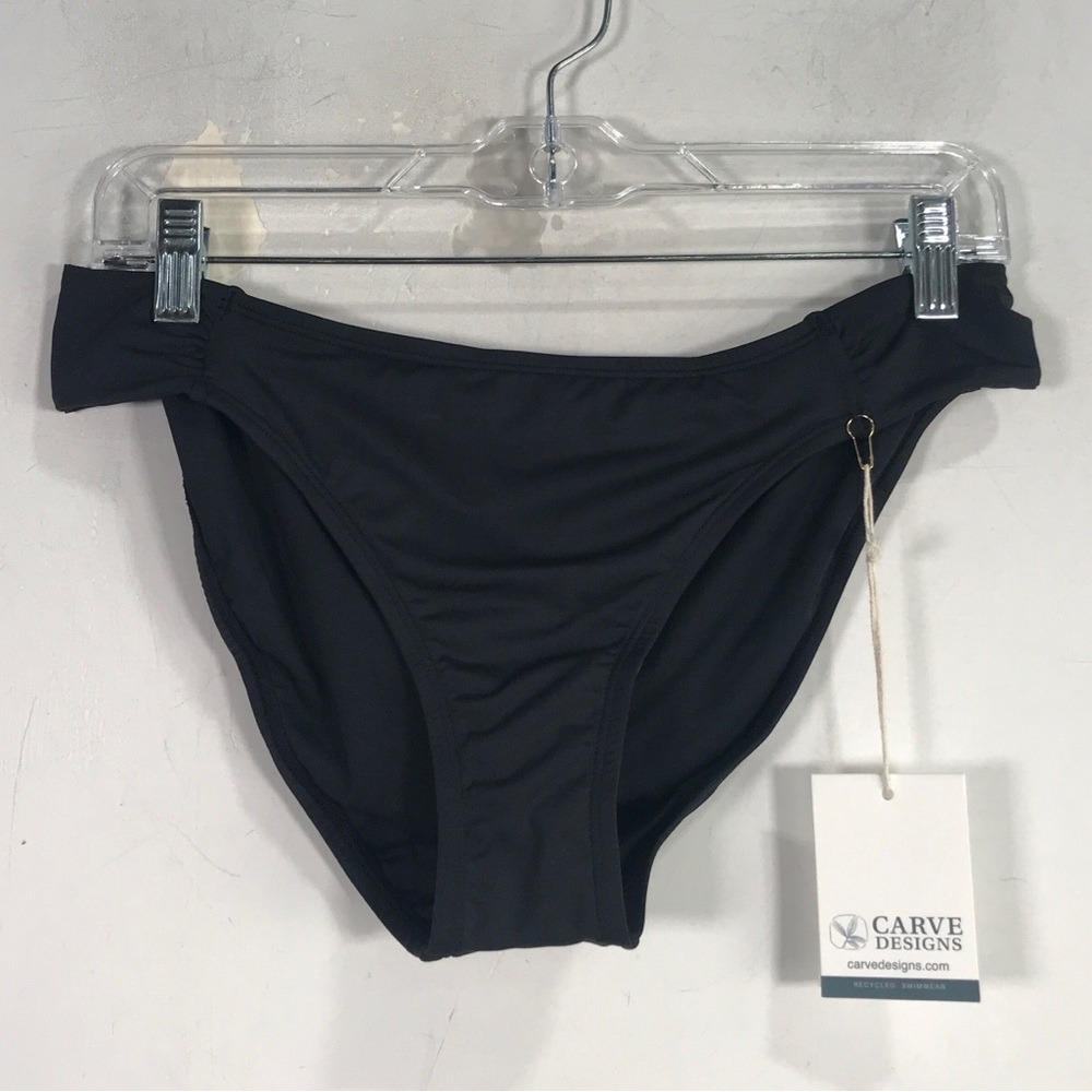 Carve Designs Cardiff Swim Bottom, Women's Size L - Black